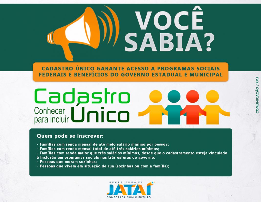 Você Sabia? Cadastro Único garante acesso de programas sociais e