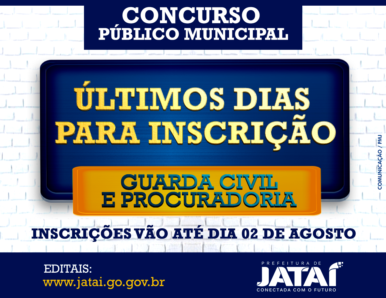 Últimos dias! Inscrições do Concurso Público da Prefeitura de