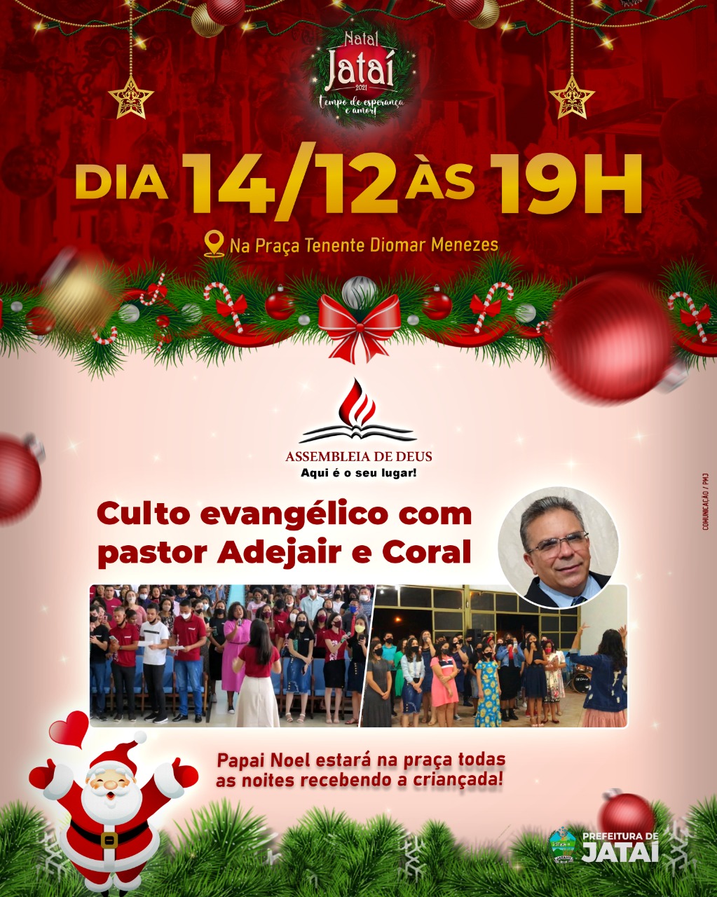 Natal Jataí 2021 desta terça-feira contará com culto evangélico e  apresentação de coral | Prefeitura de Jataí