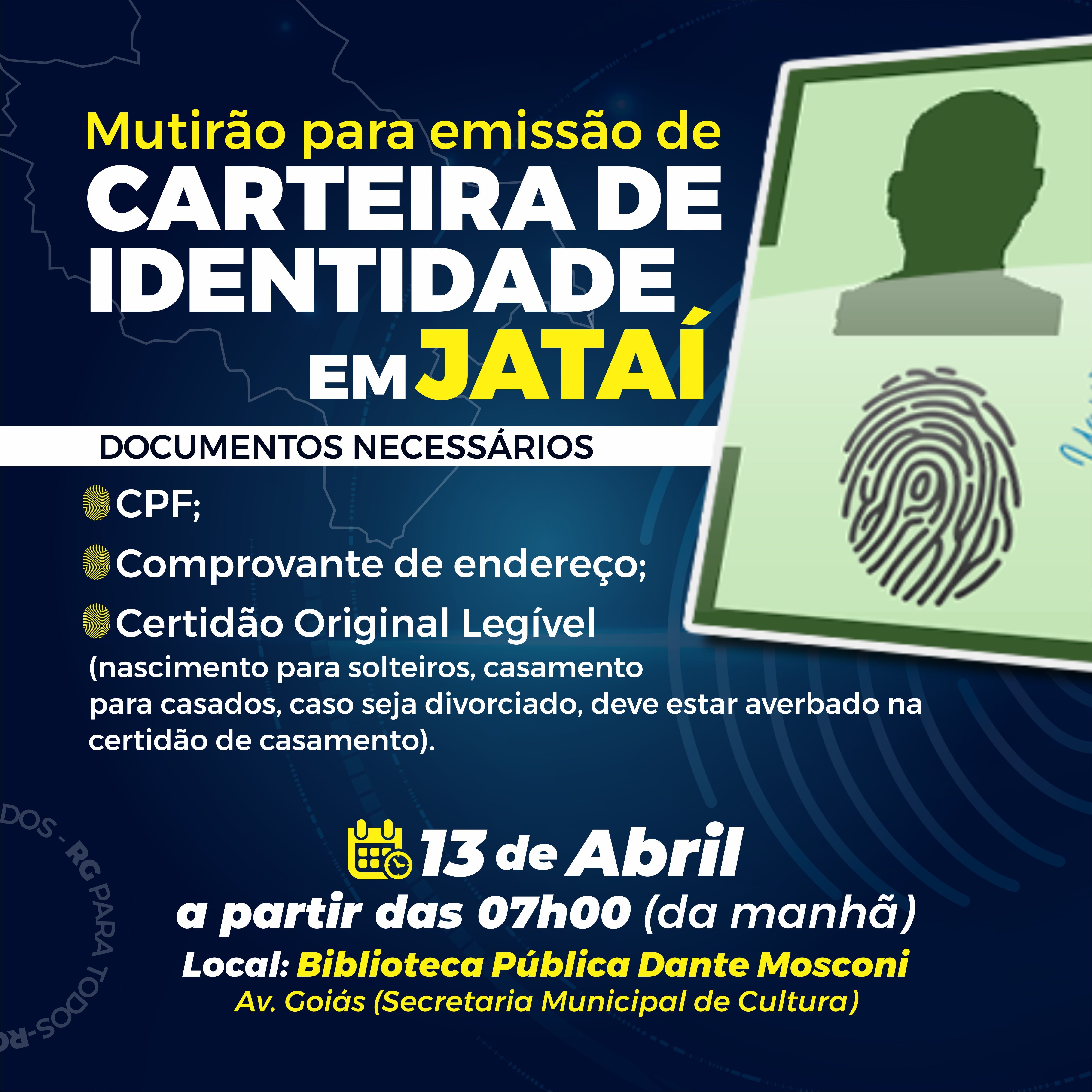 Novo endereço para fazer a carteira de identidade deve sair em uma