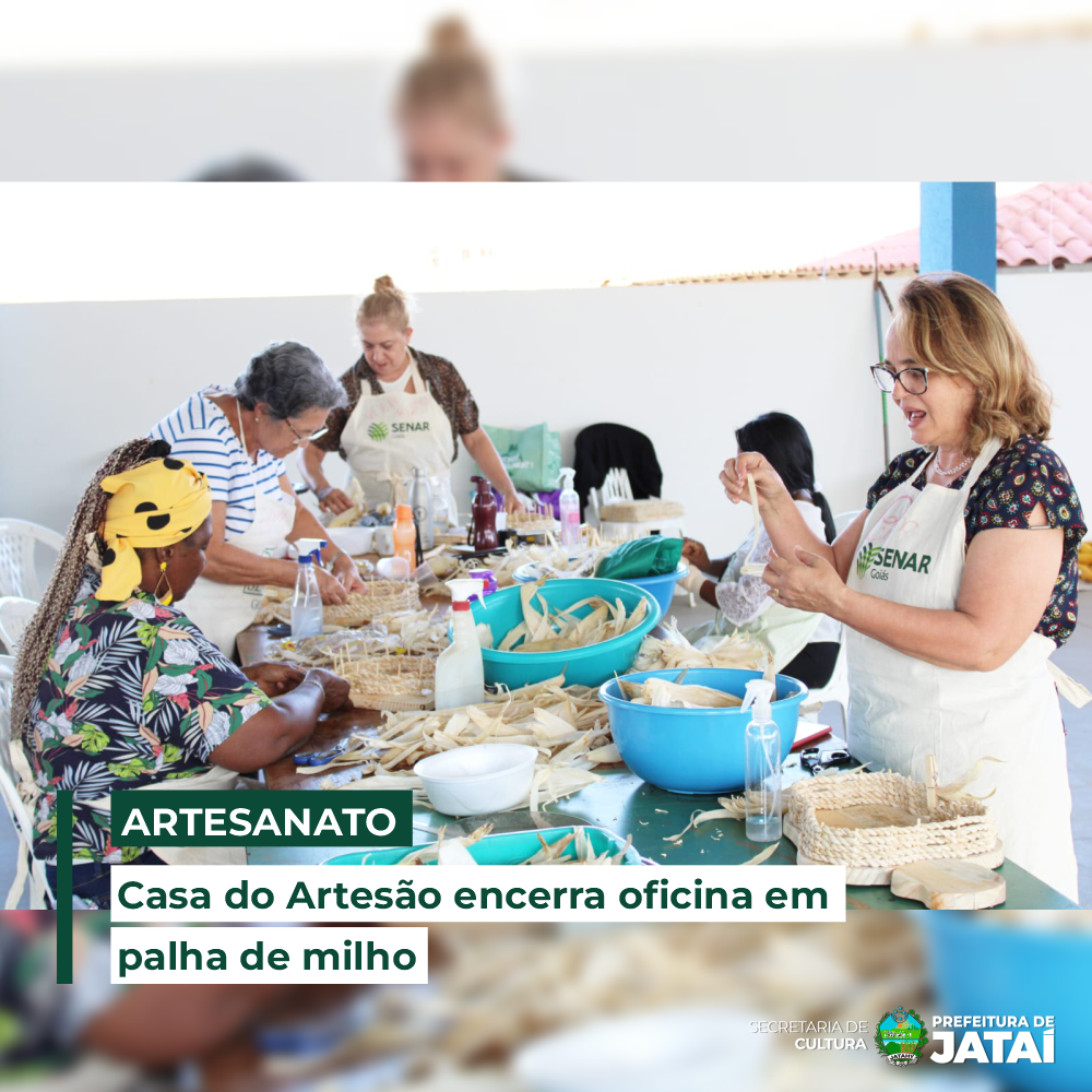 Oficinas de Artesanato: Arranjos em Palha de Milho e Cerâmica com