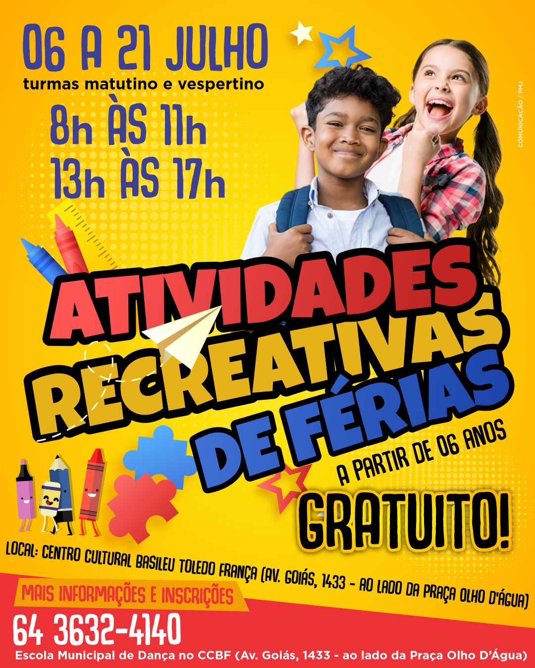 Evento sobre o Dia Mundial da Criatividade abre inscrições para atividades  gratuitas em Aparecida de Goiânia