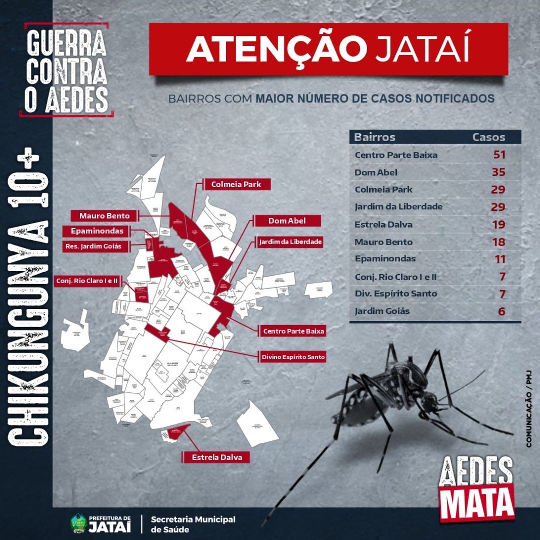 Alerta Epidemiológico: Conheça os Bairros com Maior Incidência de Dengue e Chikungunya em Jataí