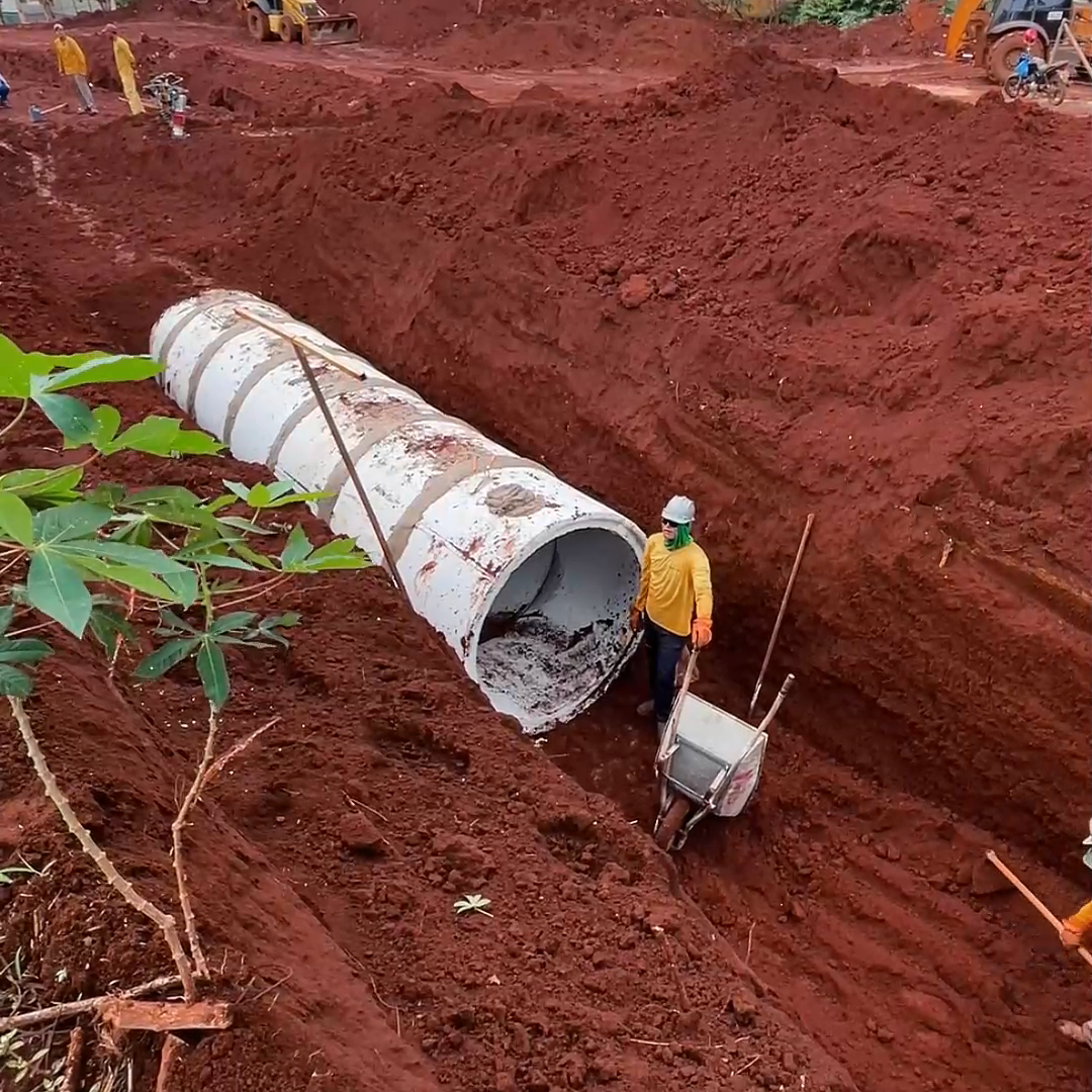 Obras de Galeria Pluvial Avançam para Melhorar Drenagem e Segurança em Jataí | Prefeitura de Jataí