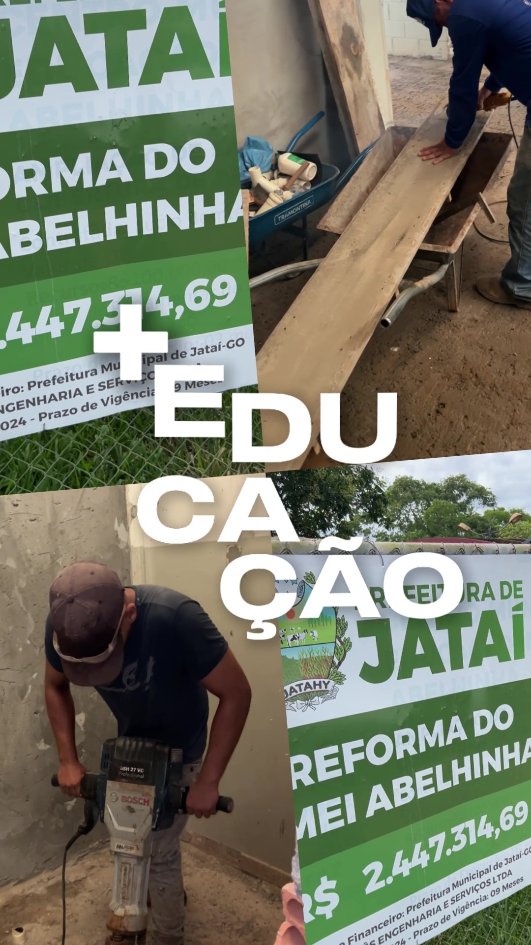 Obras do CMEI Abelhinha seguem avançando! | Prefeitura de Jataí