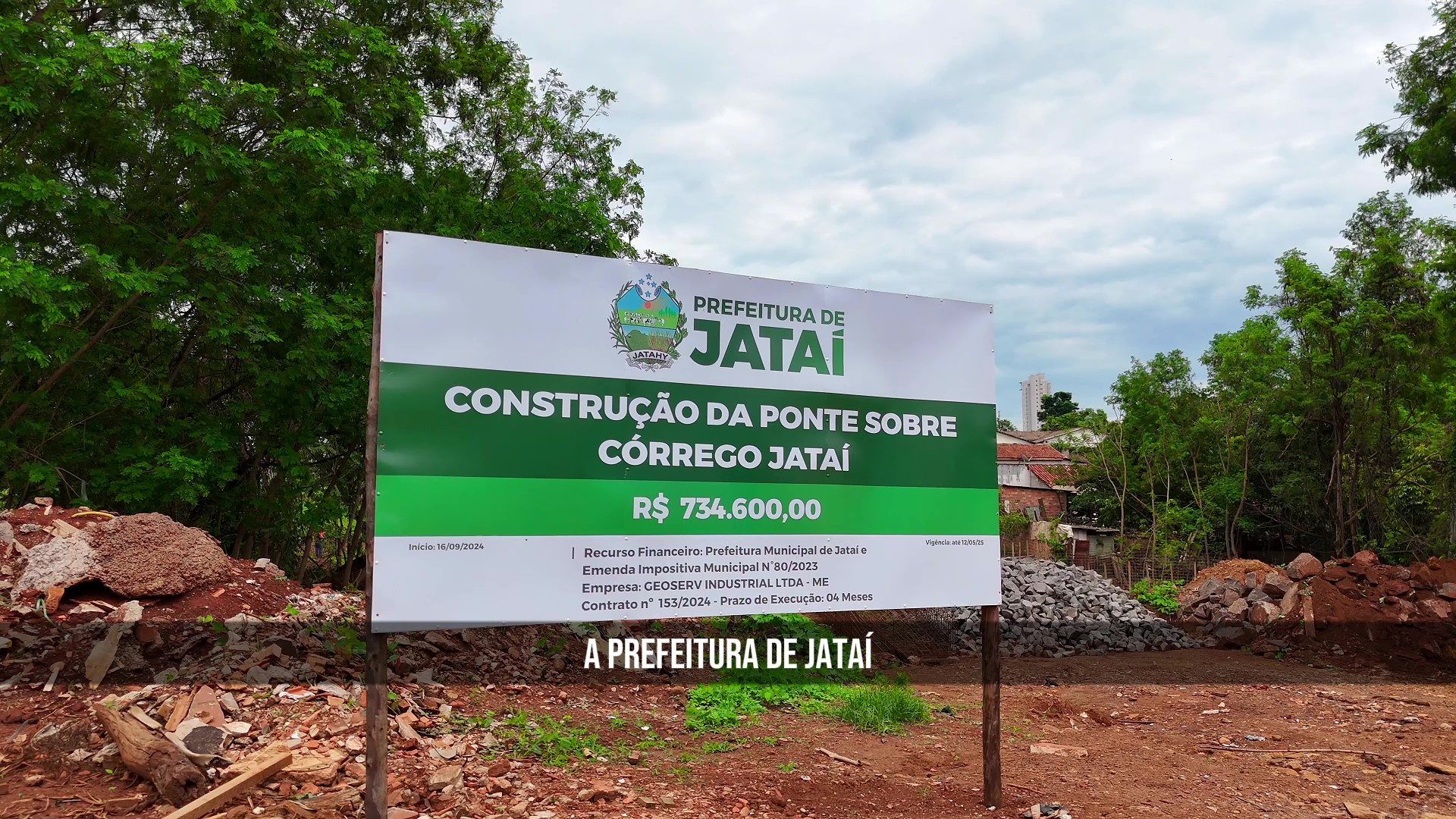 Obra da Ponte que Liga Jardim Maximiano ao Setor José Estevam Avança em Ritmo Acelerado em Jataí | Prefeitura de Jataí