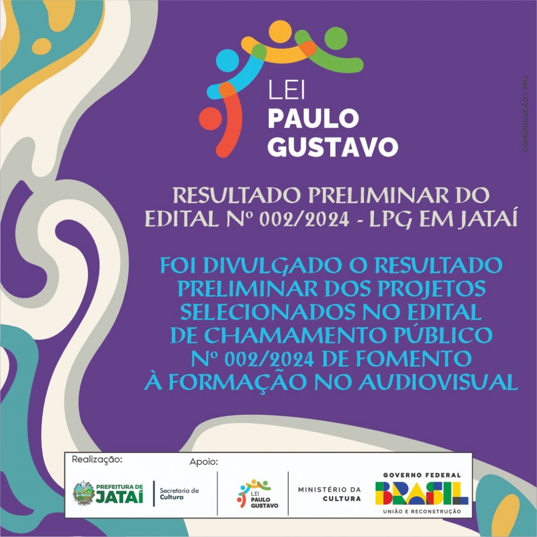 RESULTADO PRELIMINAR DO EDITAL Nº 002/2024 – LPG EM JATAÍ | Prefeitura de Jataí