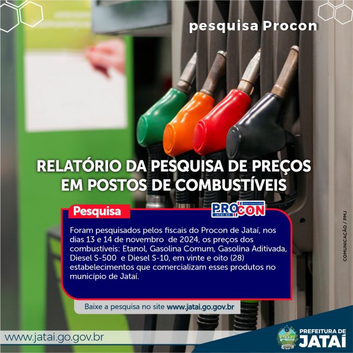 Procon Jataí divulga relatório de Pesquisa de Preços em postos de Combustíveis | Prefeitura de Jataí