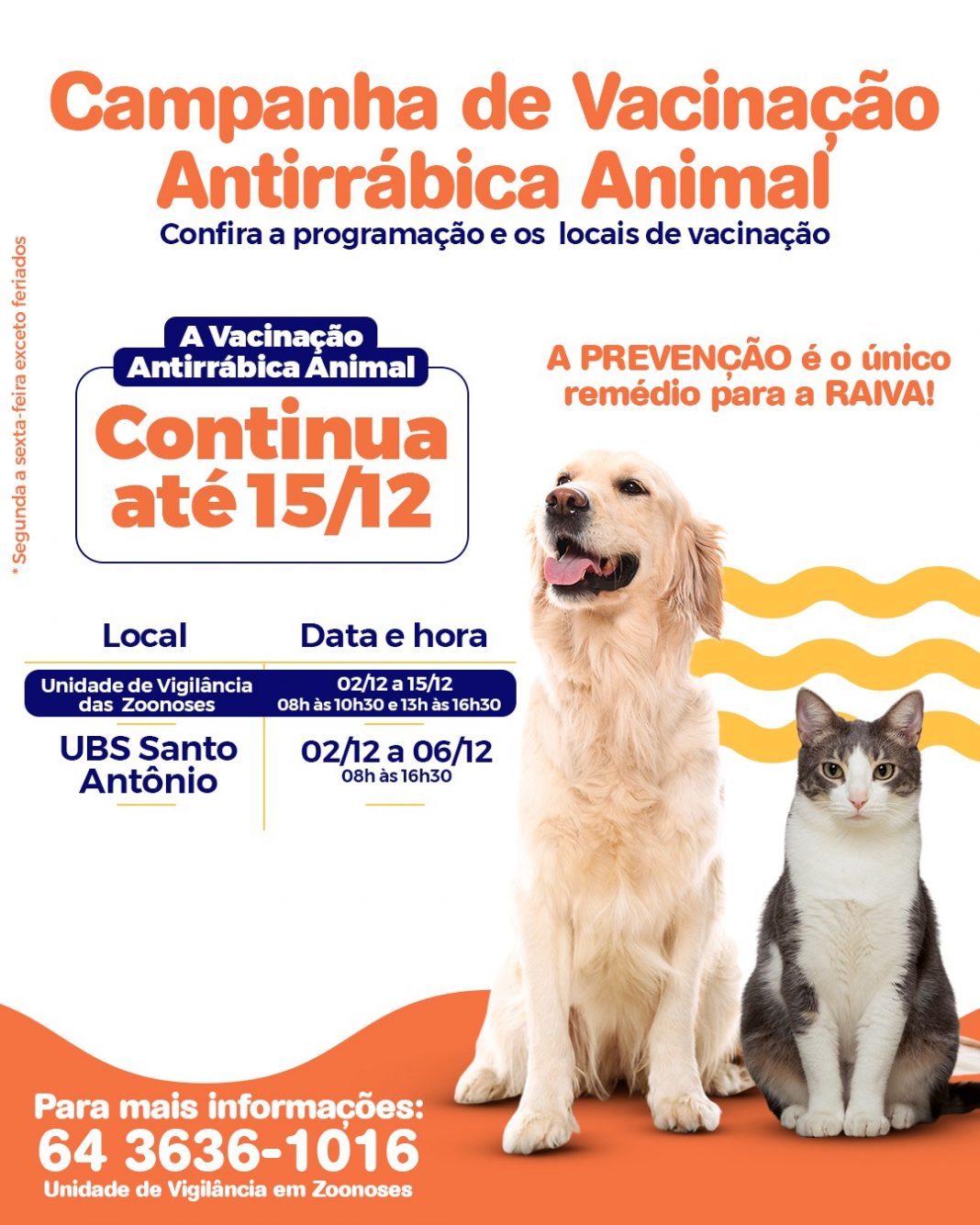 CAMPANHA DE VACINAÇÃO ANTIRRÁBICA ANIMAL SEGUE EM JATAÍ | Prefeitura de Jataí