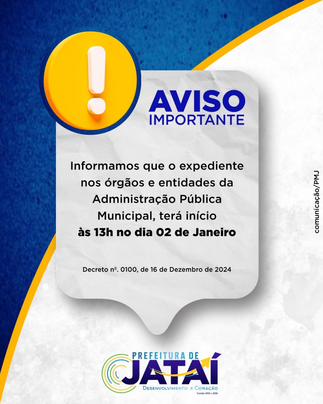 Decreto n°. 0100, de 16 de Dezembro de 2024 | Prefeitura de Jataí