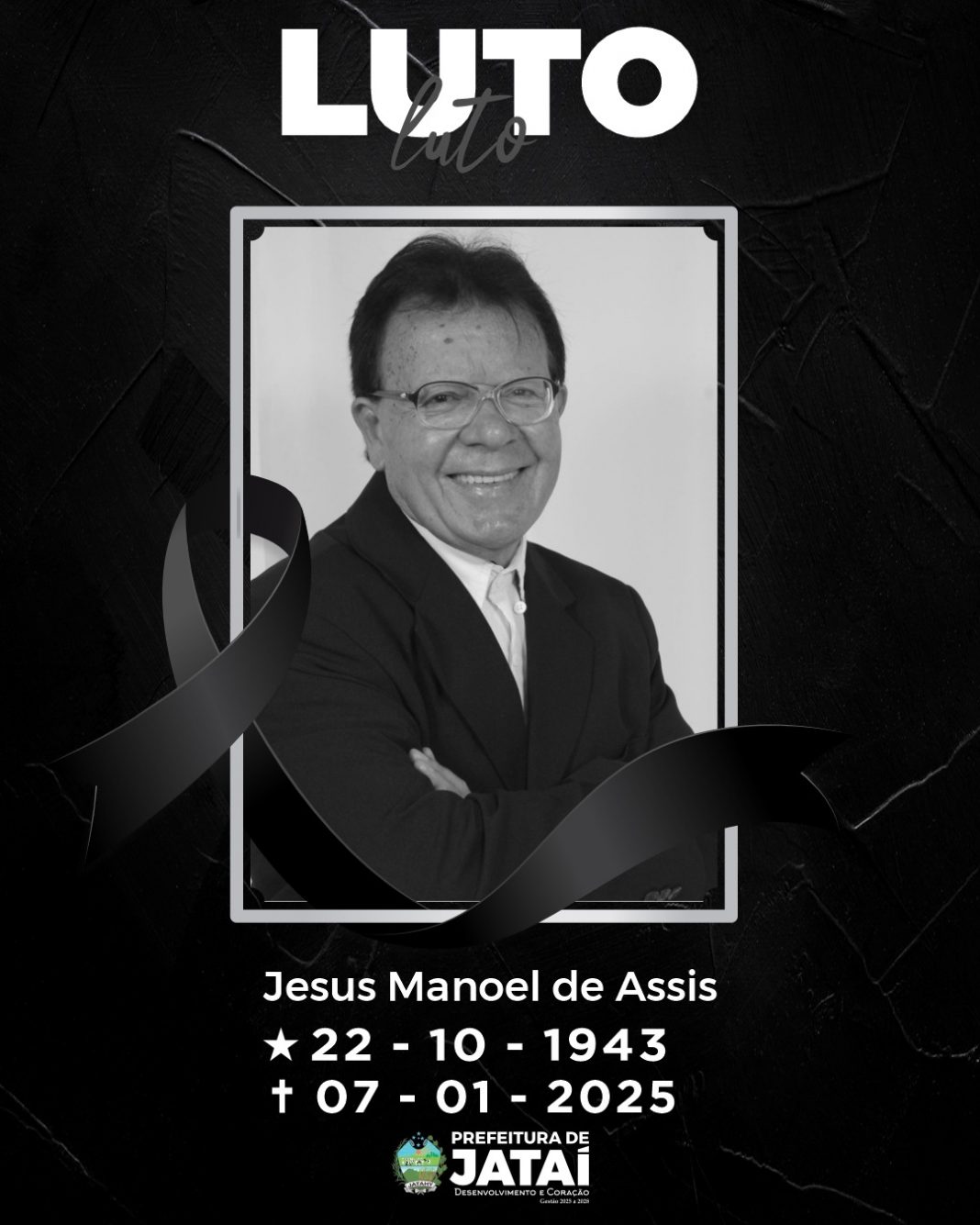 Nota de Pesar | Jesus Manoel de Assis | Prefeitura de Jataí