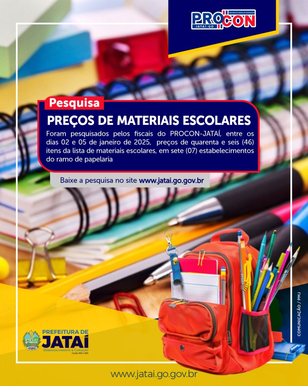 PESQUISA DE PREÇOS DE MATERIAIS ESCOLARES – 2025 | Prefeitura de Jataí
