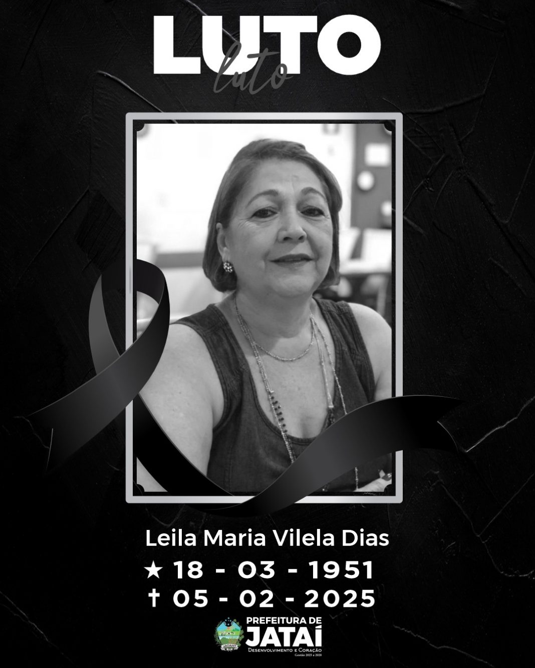 LUTO: morre Leila Maria Vilela Dias, irmã do saudoso Maguito Vilela | Prefeitura de Jataí